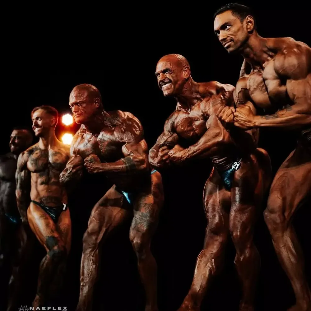 Chris Skogberg on stage, IFBB Pro League Brisbane Championships 2023